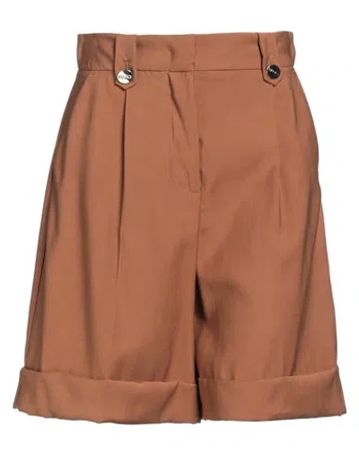 Liu •jo Woman Shorts & Bermuda Shorts Camel Size 8 Viscose, Polyester In Beige