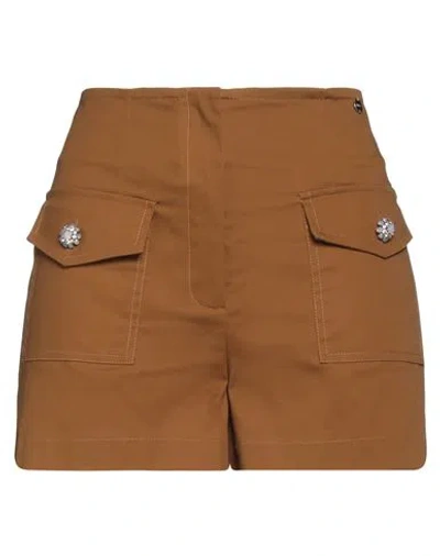 Liu •jo Woman Shorts & Bermuda Shorts Camel Size 6 Cotton In Beige