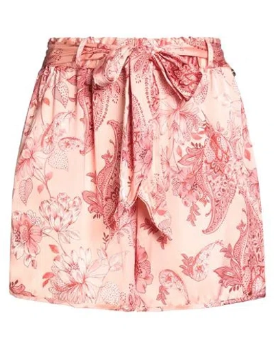 Liu •jo Woman Shorts & Bermuda Shorts Coral Size 8 Polyester In Pink