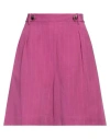 Liu •jo Woman Shorts & Bermuda Shorts Fuchsia Size 4 Lyocell, Linen In Pink
