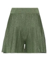 Liu •jo Woman Shorts & Bermuda Shorts Green Size L Viscose, Polyamide, Polyester In Green