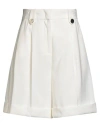 Liu •jo Woman Shorts & Bermuda Shorts Ivory Size 2 Viscose, Polyester In White