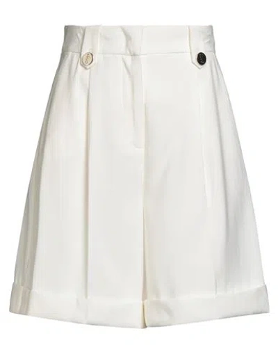 Liu •jo Woman Shorts & Bermuda Shorts Ivory Size 2 Viscose, Polyester In White