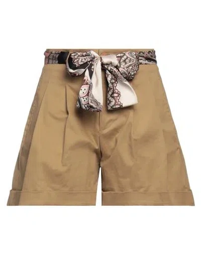Liu •jo Woman Shorts & Bermuda Shorts Khaki Size 2 Cotton, Elastane In Brown