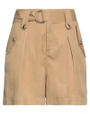 Liu •jo Woman Shorts & Bermuda Shorts Khaki Size 8 Lyocell In Beige