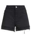 Liu •jo Woman Shorts & Bermuda Shorts Midnight Blue Size 28 Cotton, Elastane