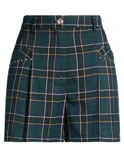 Liu •jo Woman Shorts & Bermuda Shorts Midnight Blue Size 4 Polyester, Viscose, Elastane In Green