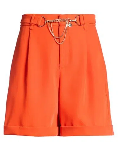 Liu •jo Woman Shorts & Bermuda Shorts Orange Size 8 Polyester