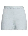 Liu •jo Woman Shorts & Bermuda Shorts Sky Blue Size 8 Cotton
