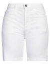 Liu •jo Woman Shorts & Bermuda Shorts White Size 27 Cotton, Elastane In White