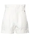 Liu •jo Woman Shorts & Bermuda Shorts White Size 8 Polyester, Cotton In White
