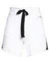 Liu •jo Woman Shorts & Bermuda Shorts White Size L Cotton, Elastane, Viscose, Polyester, Polyamide