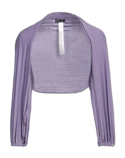 Liu •jo Woman Shrug Mauve Size Onesize Viscose, Polyamide, Metallic Polyester, Elastane In Purple