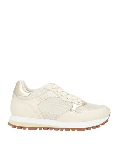 Liu •jo Woman Sneakers Beige Size 11 Textile Fibers In Multi