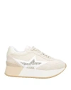 Liu •jo Woman Sneakers Beige Size 7 Textile Fibers In Multi