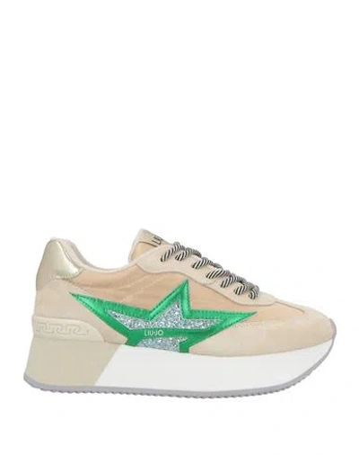 Liu •jo Woman Sneakers Beige Size 8 Textile Fibers In Brown