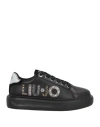 Liu •jo Woman Sneakers Black Size 6 Calfskin In Black