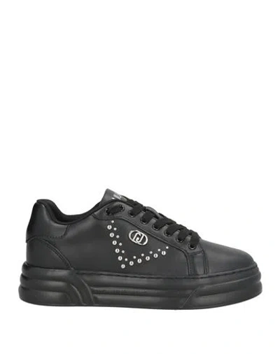 Liu •jo Woman Sneakers Black Size 6 Calfskin, Synthetic Material