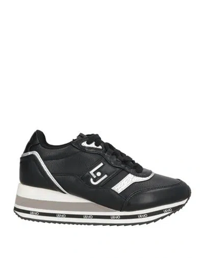 Liu •jo Woman Sneakers Black Size 6 Textile Fibers