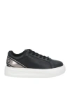 Liu •jo Woman Sneakers Black Size 9 Calfskin
