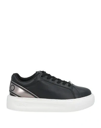 Liu •jo Woman Sneakers Black Size 9 Calfskin
