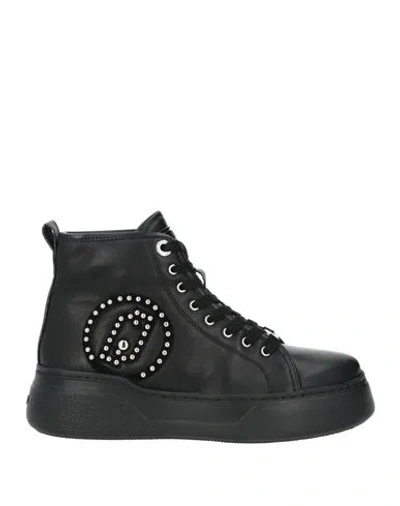 Liu •jo Woman Sneakers Black Size 7 Leather