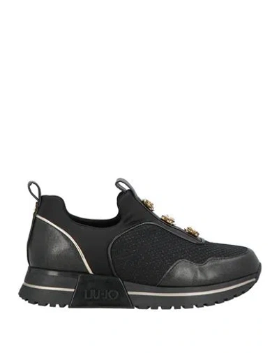 Liu •jo Woman Sneakers Black Size 7 Textile Fibers