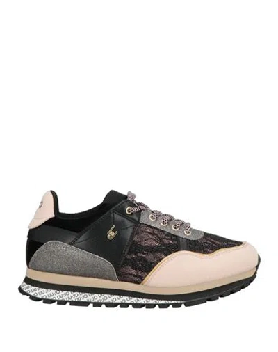 Liu •jo Woman Sneakers Black Size 7 Textile Fibers, Rubber