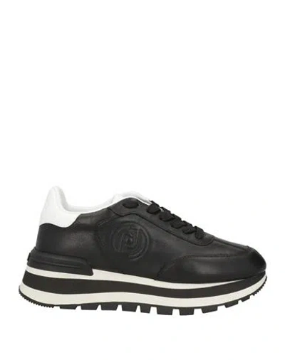 Liu •jo Woman Sneakers Black Size 8 Leather