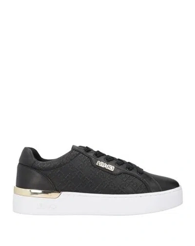 Liu •jo Woman Sneakers Black Size 7 Leather