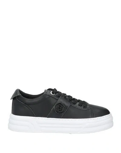 Liu •jo Woman Sneakers Black Size 5 Leather, Rubber