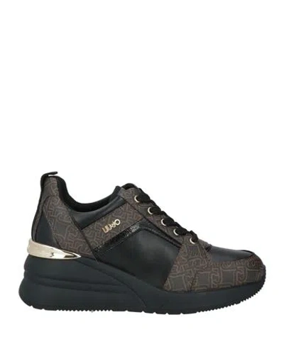 Liu •jo Woman Sneakers Black Size 8 Textile Fibers