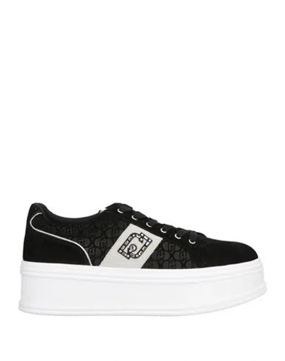 Liu •jo Woman Sneakers Black Size 8 Textile Fibers