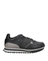 Liu •jo Woman Sneakers Black Size 7 Textile Fibers, Leather In Black
