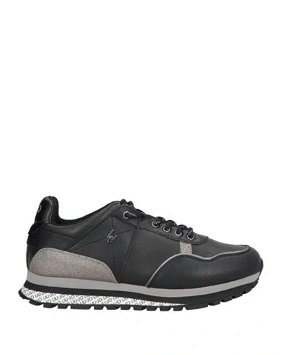 Liu •jo Woman Sneakers Black Size 7 Textile Fibers, Leather