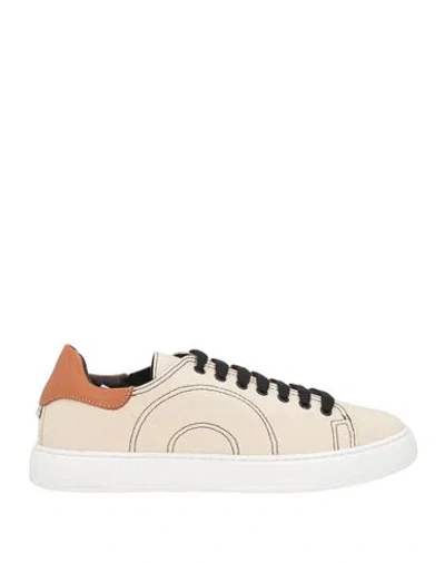 Liu •jo Woman Sneakers Cream Size 12 Leather, Textile Fibers In Multi