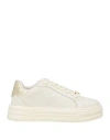 Liu •jo Woman Sneakers Cream Size 5 Leather, Textile Fibers In White