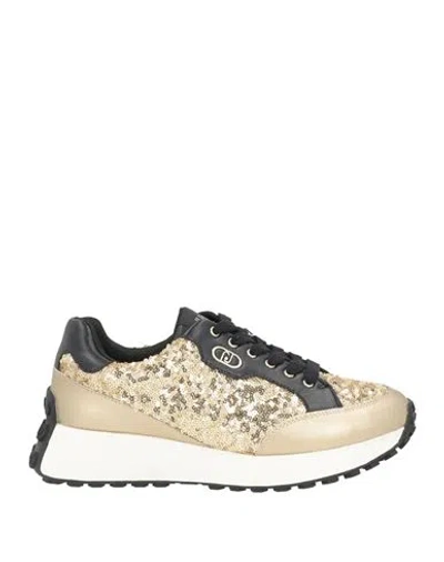 Liu •jo Woman Sneakers Gold Size 5 Synthetic Material