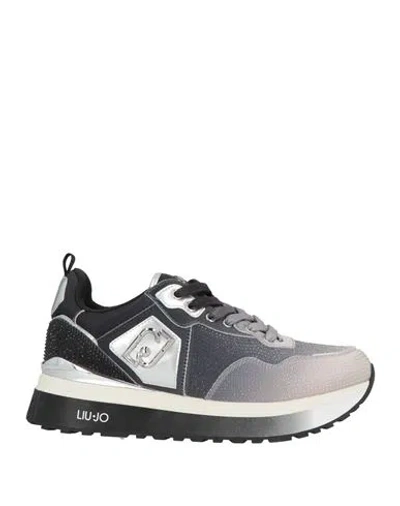Liu •jo Woman Sneakers Grey Size 8 Textile Fibers, Synthetic Material In Gray
