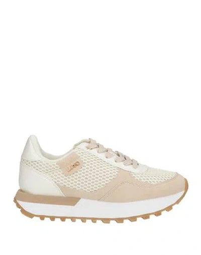 Liu •jo Woman Sneakers Ivory Size 6 Synthetic Material, Textile Fibers In Neutral