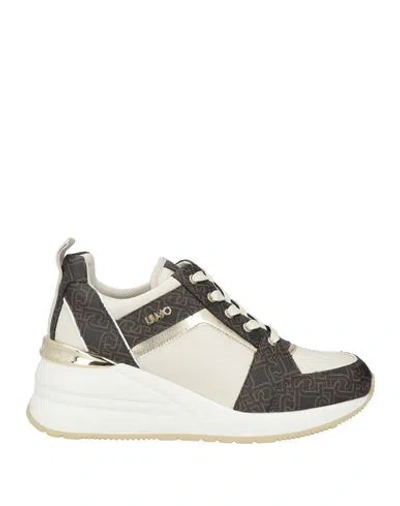 Liu •jo Woman Sneakers Ivory Size 5 Textile Fibers In White