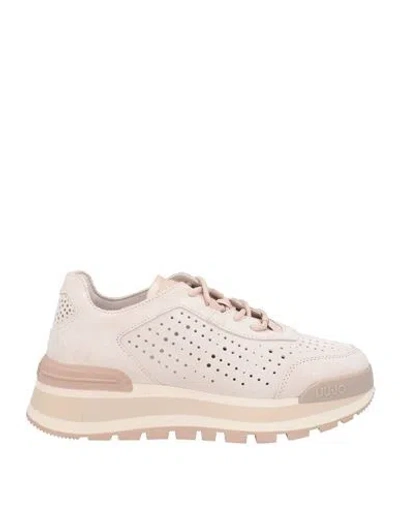 Liu •jo Woman Sneakers Light Brown Size 8 Leather In Beige