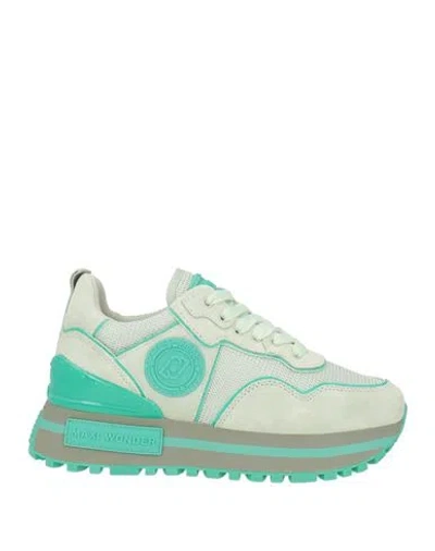 Liu •jo Woman Sneakers Light Green Size 6 Leather, Textile Fibers