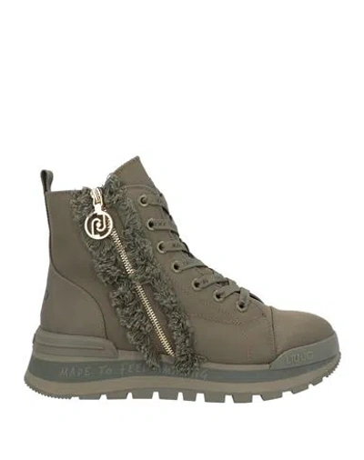 Liu •jo Woman Sneakers Military Green Size 8 Nylon