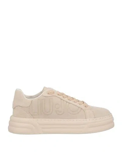 Liu •jo Woman Sneakers Sand Size 6 Cow Leather In Brown