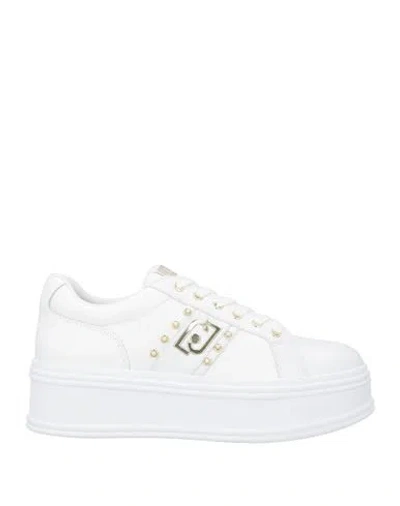 Liu •jo Woman Sneakers White Size 10 Calfskin