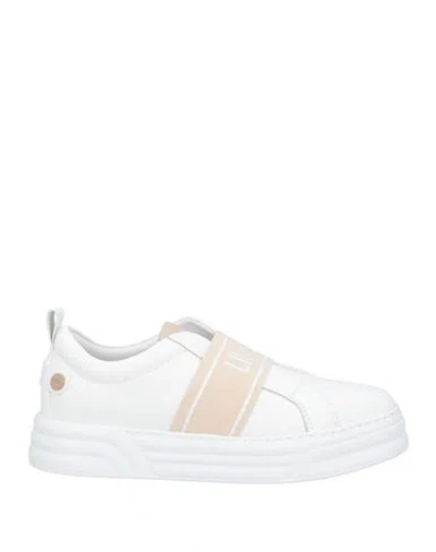 Liu •jo Woman Sneakers White Size 7 Leather, Textile Fibers