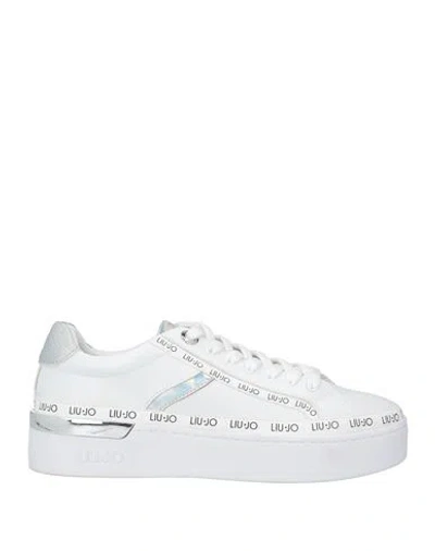 Liu •jo Woman Sneakers White Size 7 Textile Fibers, Leather