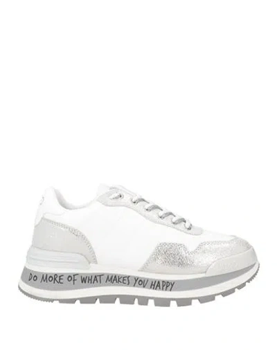 Liu •jo Woman Sneakers White Size 8 Soft Leather, Textile Fibers