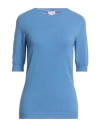 Liu •jo Woman Sweater Azure Size M Viscose, Polyester In Blue
